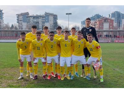 Trei ”U”-iști pe teren în victoria cu 4-1 a României U16 împotriva Macedoniei de Nord