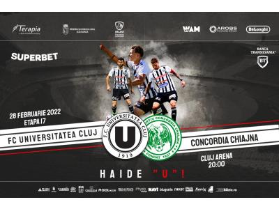 Ne întoarcem pe stadion! ”U” vs Concordia Chiajna se joacă pe 28 februarie